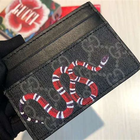 gucci snake supreme|Gucci kingsnake card case.